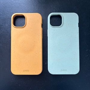 iPhone 15 Plus Pela Cases  - Yellow and Mint Green